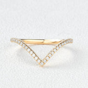 0.15 CTW Round Brilliant Cut Curved Eternity Wedding Band Mapple Gems